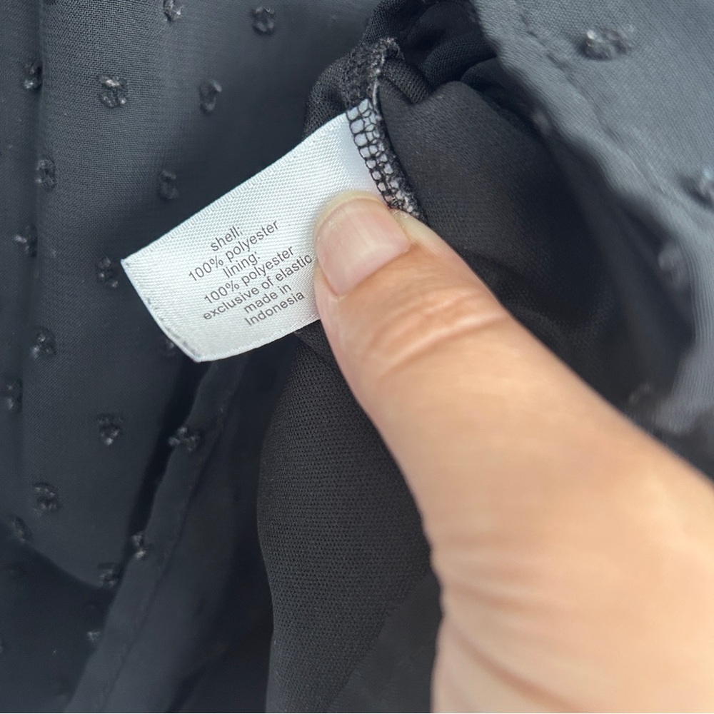 Lane Bryant long sleeve swiss‎ dot black top - Picture 2 of 8